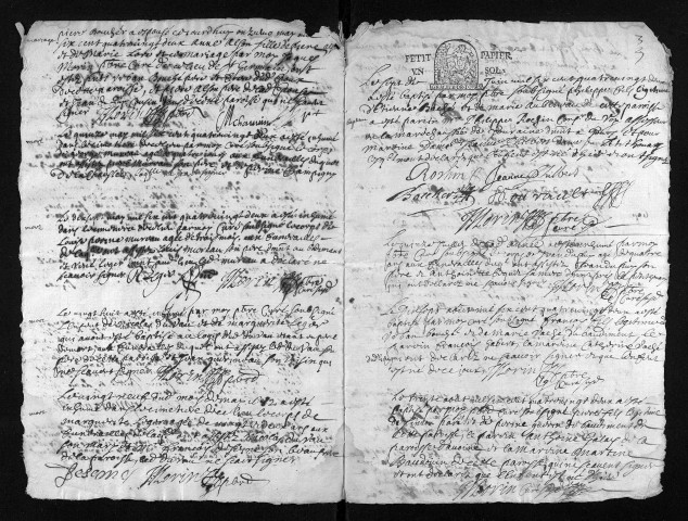 Baptêmes, mariages, sépultures, 1682 - 6NUM6/220/001 à 6NUM6/220/085 : collection du greffe