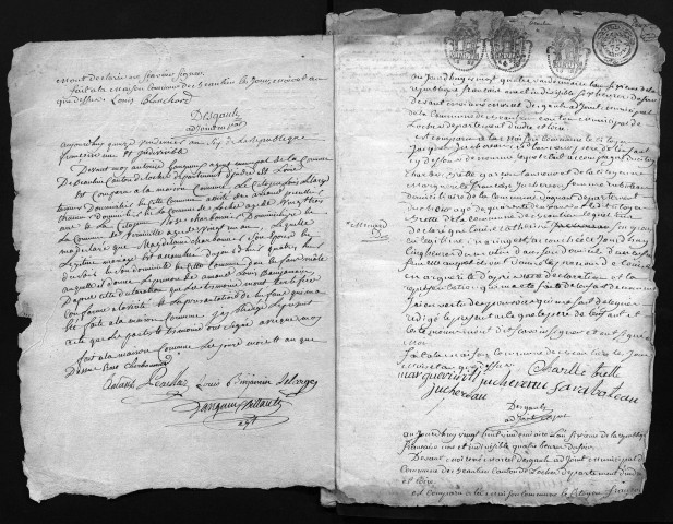 Naissances, mariages, décès, an VI-an X - Pour les mariages de l'an VII et de l'an VIII, se reporter à la municipalité de canton (Loches)