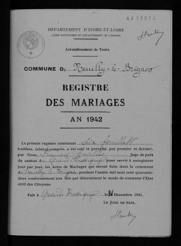 Mariages, 1942