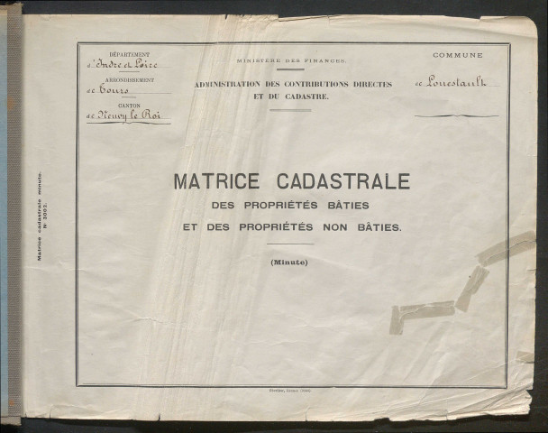 Matrice grise : table des comptes de la matrice ; comptes actifs personnes morales et A - Z ; comptes supprimés.