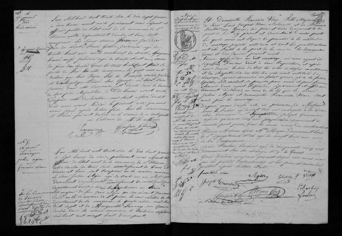 Saint-Étienne-Extra. Naissances, mariages, décès, 1836-1845