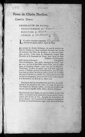 Centième denier et insinuations suivant le tarif (5 décembre 1732-18 octobre 1735 )