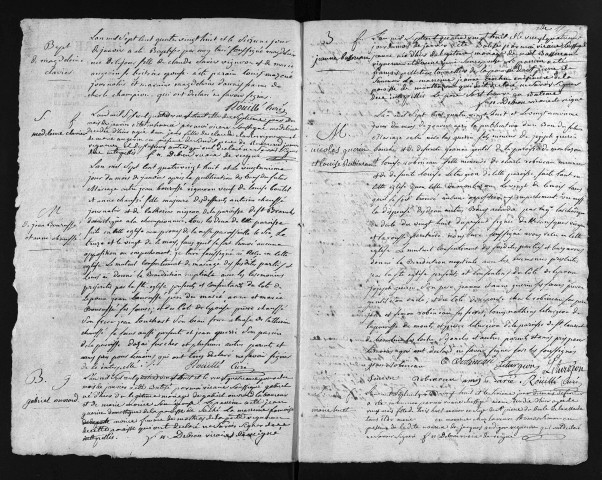 Collection du greffe. Baptêmes, mariages, sépultures, 1788