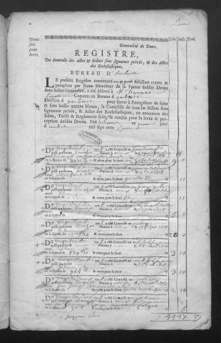 1708 (20 décembre) - 1709 (16 juillet)