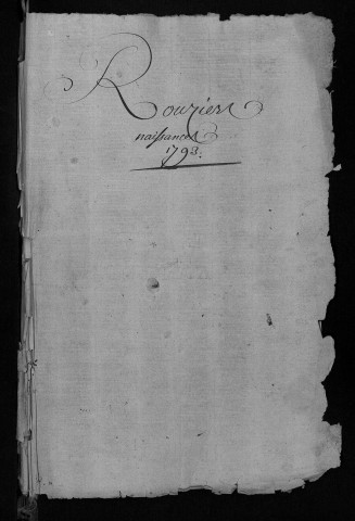 Naissances, mariages, décès, 1793-an X - Pour les mariages de l'an VII et de l'an VIII, se reporter à la municipalité de canton (Monnaie)