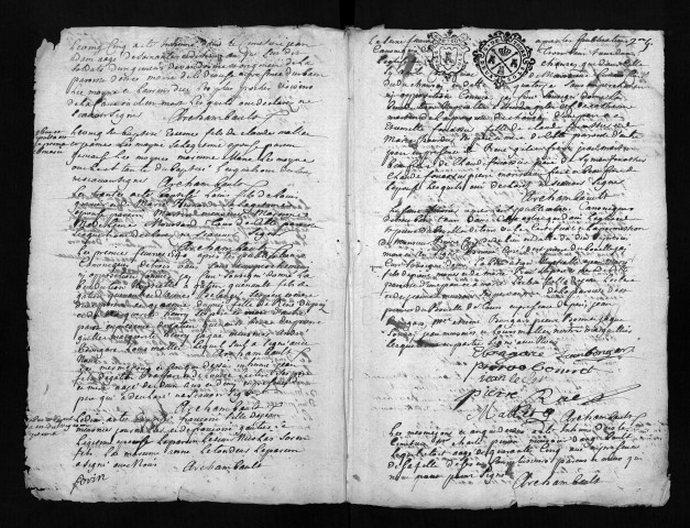 Collection du greffe. Baptêmes, mariages, sépultures, 1740-septembre 1741