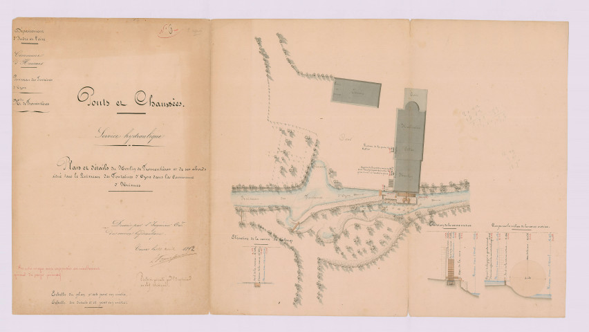 Plan et détails (10 avril 1852)