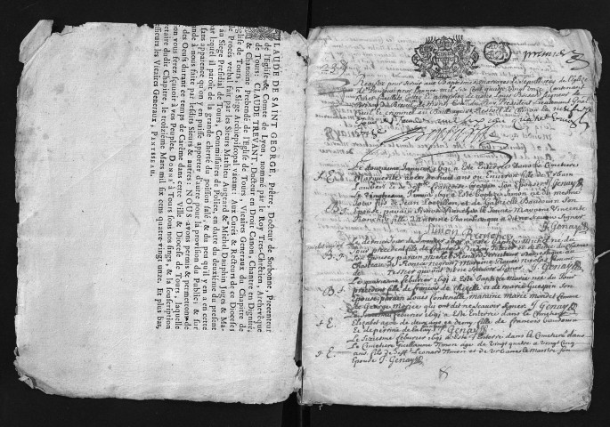 Collection communale. Baptêmes, mariages, sépultures, 1691-1716