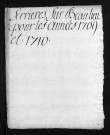 Collection du greffe. Baptêmes, mariages, sépultures, 1709-1710