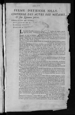 1733 (1er novembre) - 1734 (11 février)