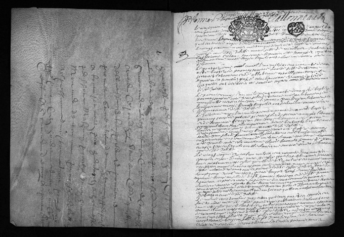 Baptêmes, mariages, sépultures, 1692 - 6NUM6/218/001 à 6NUM6/218/119 : collection du greffe