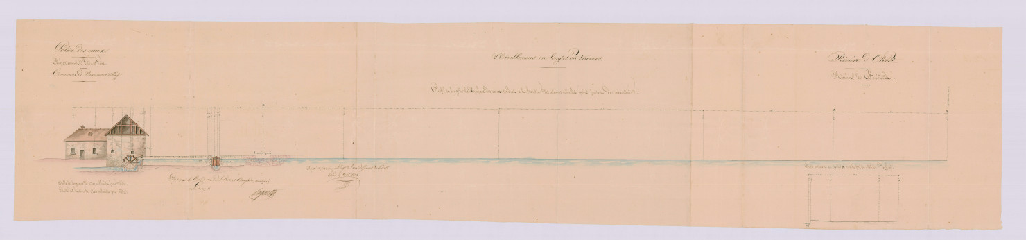 Plan et profils (9 août 1834)