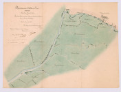 Plan de la rivière La Claise en amont du moulin de la Marche dans la commune d'Abilly (15 juin 1832)