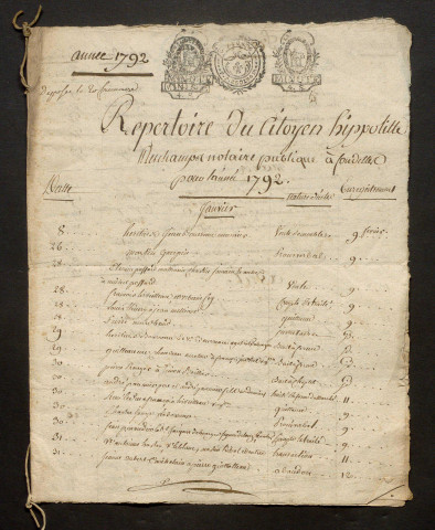 DESCHAMPS Hippolyte (1792-an II, an IV-an VII)