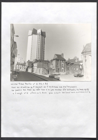 Vue en direction de l'ouest de l'ancienne rue des Tanneurs.