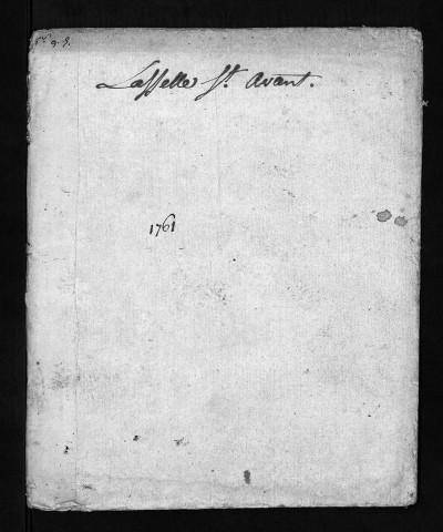 Collection du greffe. Baptêmes, mariages, sépultures, 1761