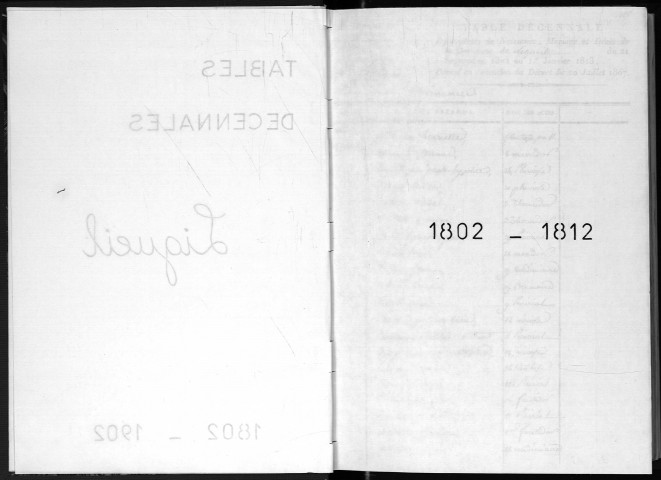 Naissances, mariages, décès