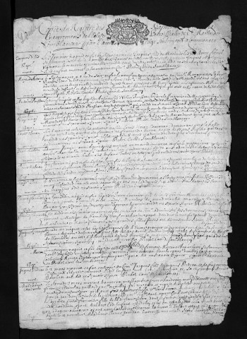 Baptêmes, mariages, sépultures, 1692 - Les années 1689-1691 sont lacunaires dans la collection du greffe
