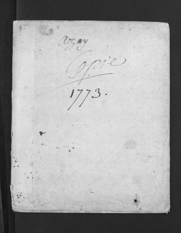 Collection du greffe. Baptêmes, mariages, sépultures, 1773