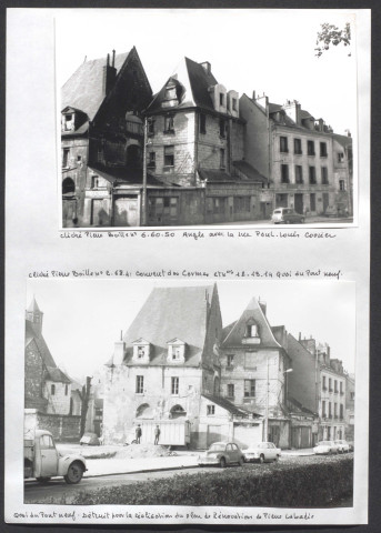 Angle avec la rue Paul-Louis Courier ; couvent des Carmes et 12, 13 et 14 quai du Pont Neuf.