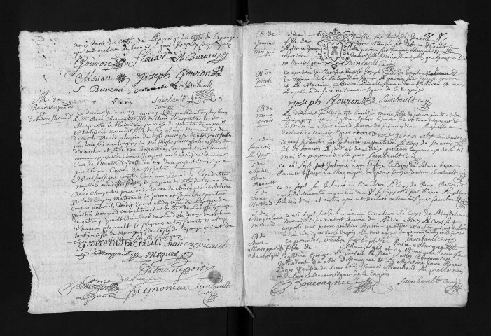 Baptêmes, mariages, sépultures, 1739-1740