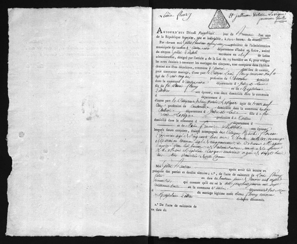 Mariages, an VII-an XI