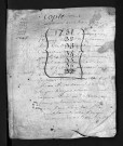 Collection du greffe. Baptêmes, mariages, sépultures, 1731-1736