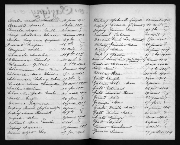 Naissances, mariages, décès