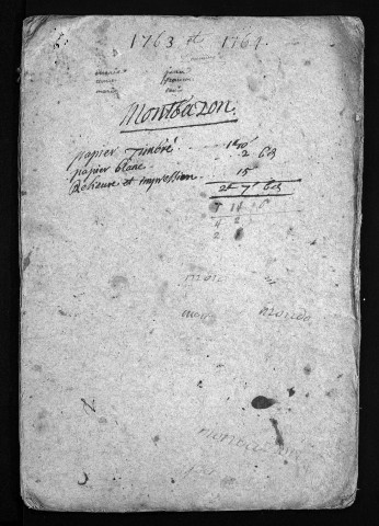 Collection du greffe. Baptêmes, mariages, sépultures, 1763-1764