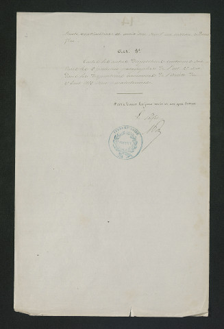 Modification du règlement d'eau du 25 août 1852 (14 octobre 1852)