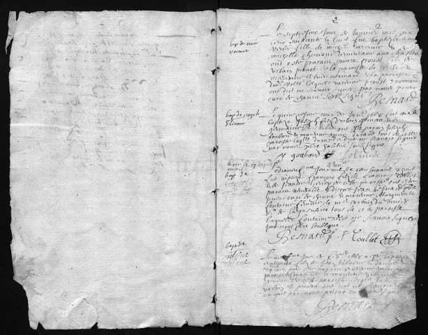 Collection communale. Baptêmes, mariages, sépultures, 1668-1688