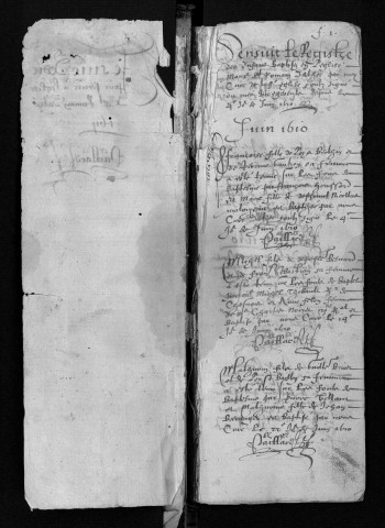 Collection communale. Baptêmes, mariages, sépultures, 1610-1699 - Lacune 1630-1675
