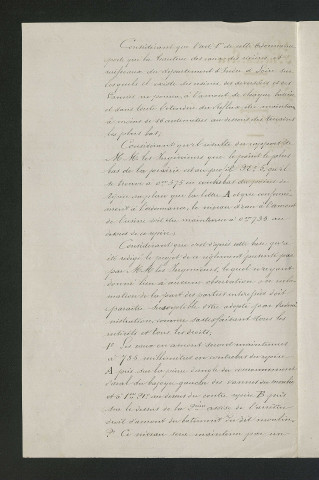 Règlement d'eau, avis du préfet (29 juin 1840)