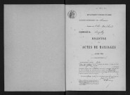 Mariages, 1884-1905