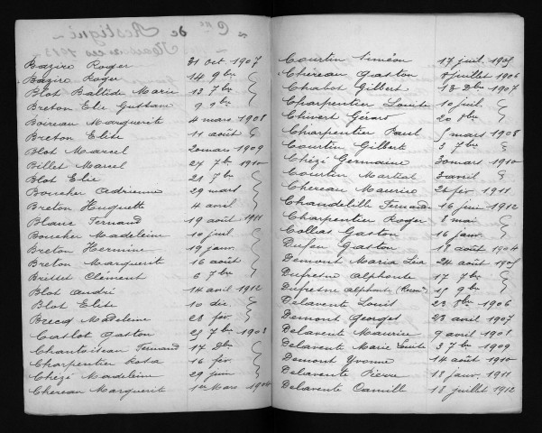 Naissances, mariages, décès