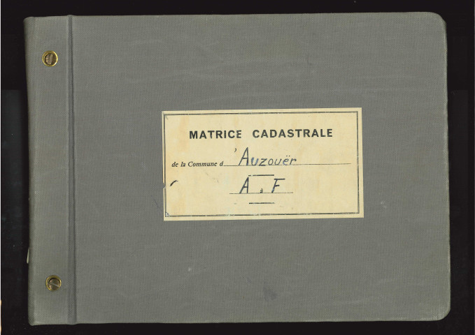 Table des comptes de la matrice. Comptes actifs personnes morales et A - F.