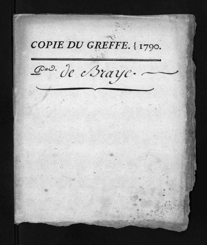 Collection du greffe. Baptêmes, mariages, sépultures, 1790