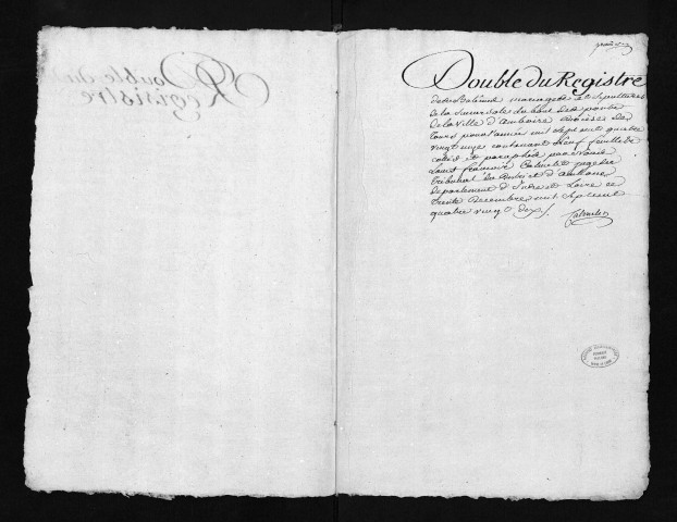 Collection du greffe. Baptêmes, mariages, sépultures, 6 janvier 1791-2 janvier 1792