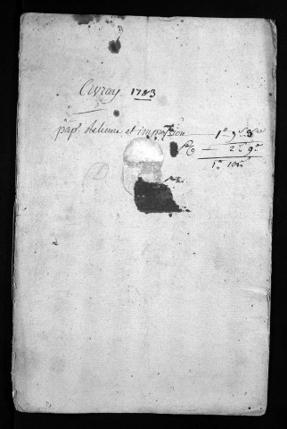 Collection du greffe. Baptêmes, mariages, sépultures, 1782-1783