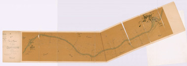 Plan général de la rivière de l'Indre, dans les communes de Courçay, de Truyes et de Cormery (29 septembre 1851)