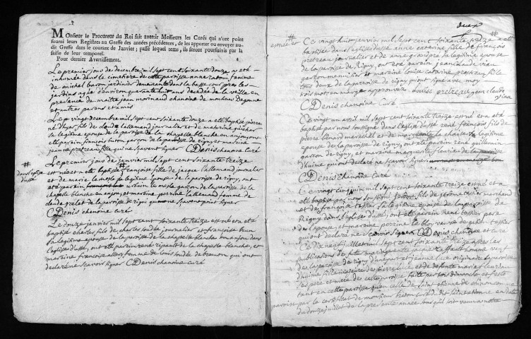 Baptêmes, mariages, sépultures, 1773