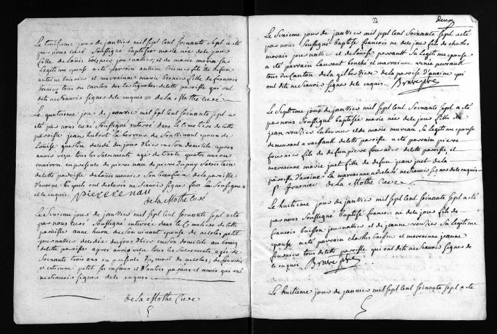 Baptêmes, mariages, sépultures, 1767