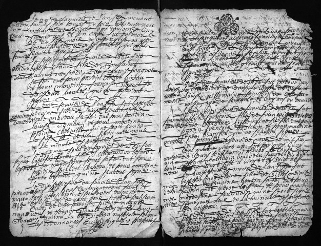 Baptêmes, mariages, sépultures, 1681 - 6NUM6/192/001 à 6NUM6/192/101 : collection du greffe