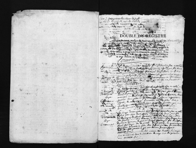 Collection du greffe. Baptêmes, mariages, sépultures, 1766