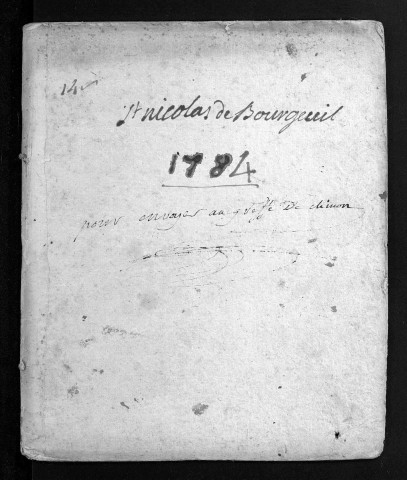 Baptêmes, mariages, sépultures, 1784