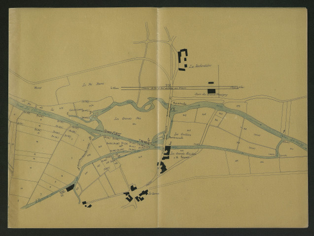 Extrait du plan des rivières de la Claise et de l'Egronne (17 février 1899)
