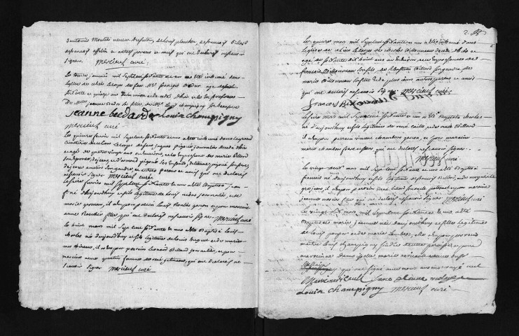 Collection du greffe. Baptêmes, mariages, sépultures, 1761