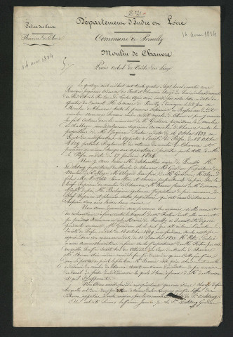 Procès-verbal de visite (14 avril 1834)