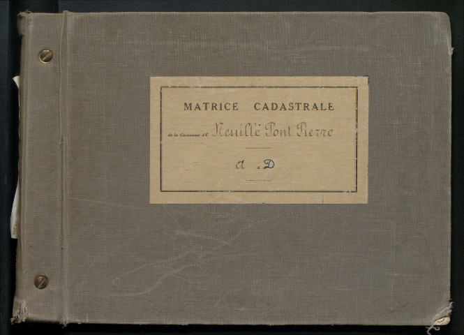 Table des comptes de la matrice. Comptes actifs personnes morales et A - D.