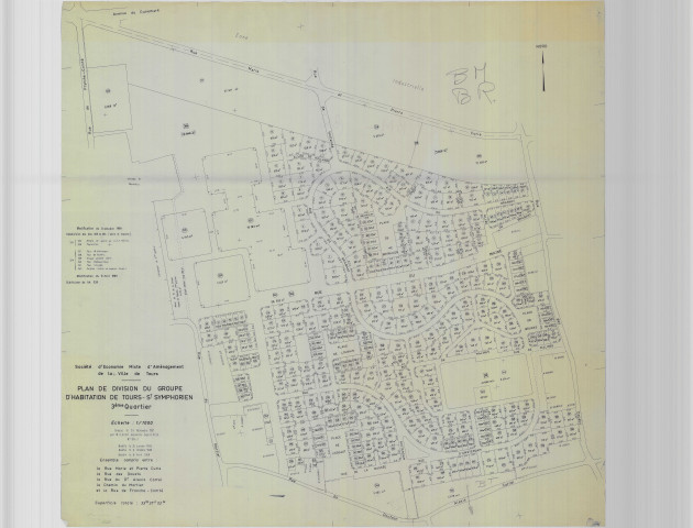 Zone d'habitation de Saint-Symphorien, 3e quartier : plan de division, planche 1bis (sections BM et BR)